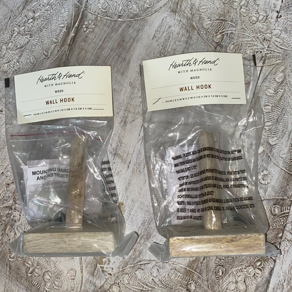 Hearth & Hand Accents Two Hearth Hand With Magnolia Wooden Peg Wall